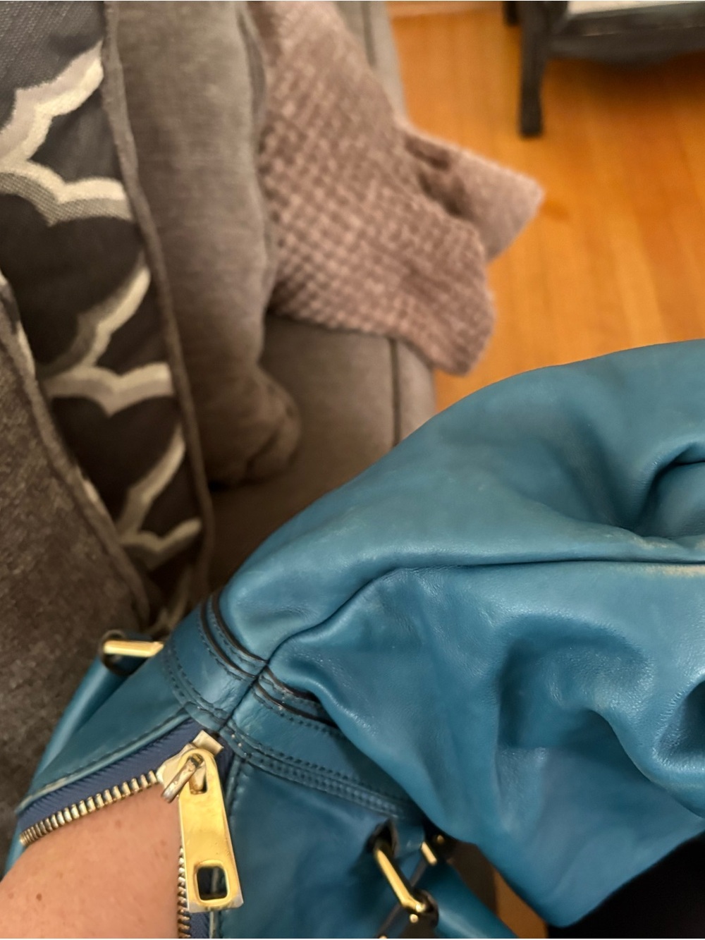 RARE Vintage Marc Jacobs Blue Palais Royal Blue Satchel. - Picture 9 of 14